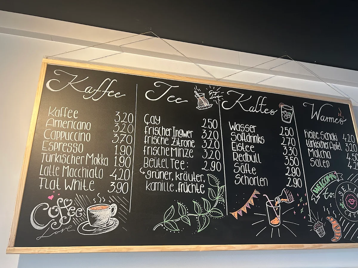 Speisekarte, Café Selis