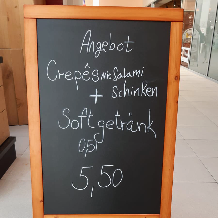 Speisekarte, In Centro Café