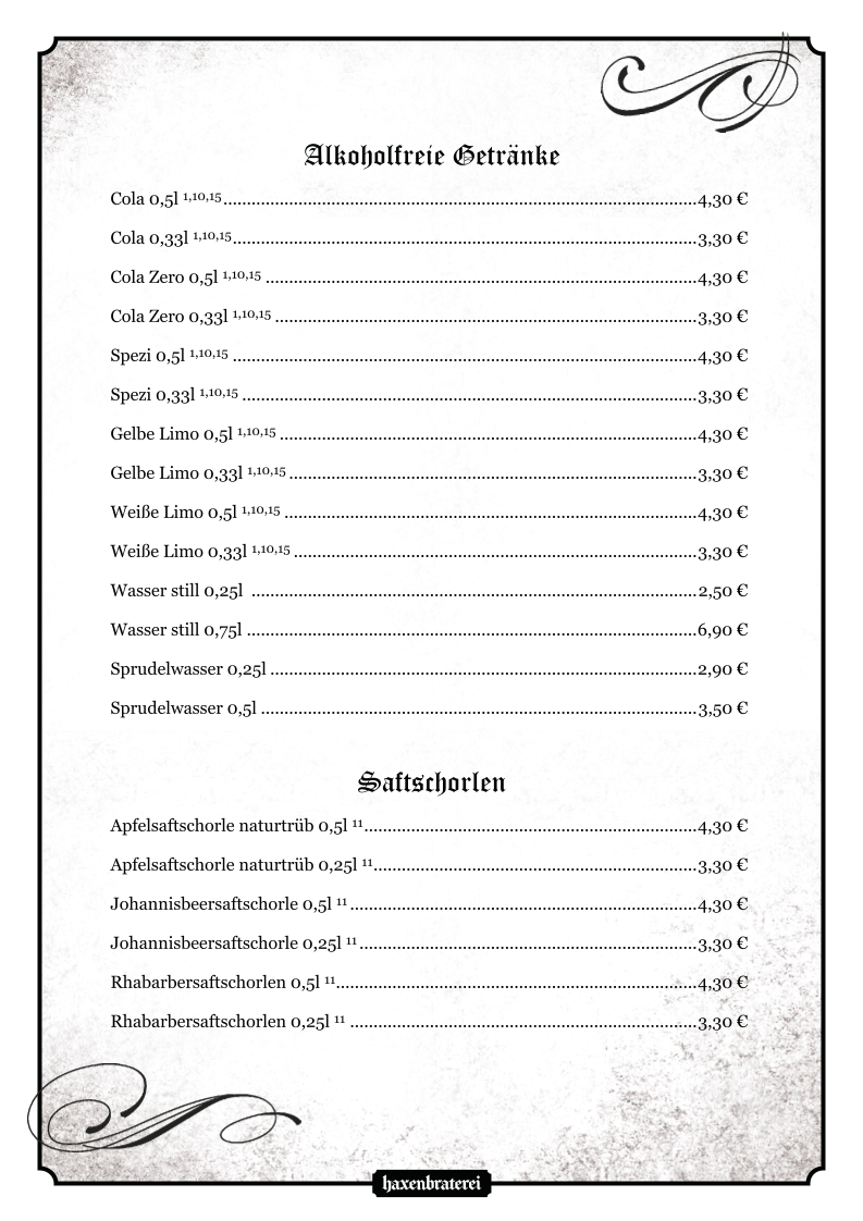 Speisekarte photo 1