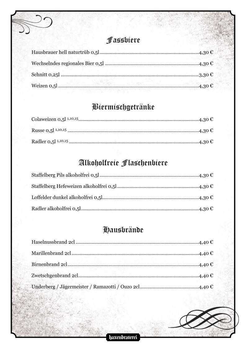 Speisekarte photo 2