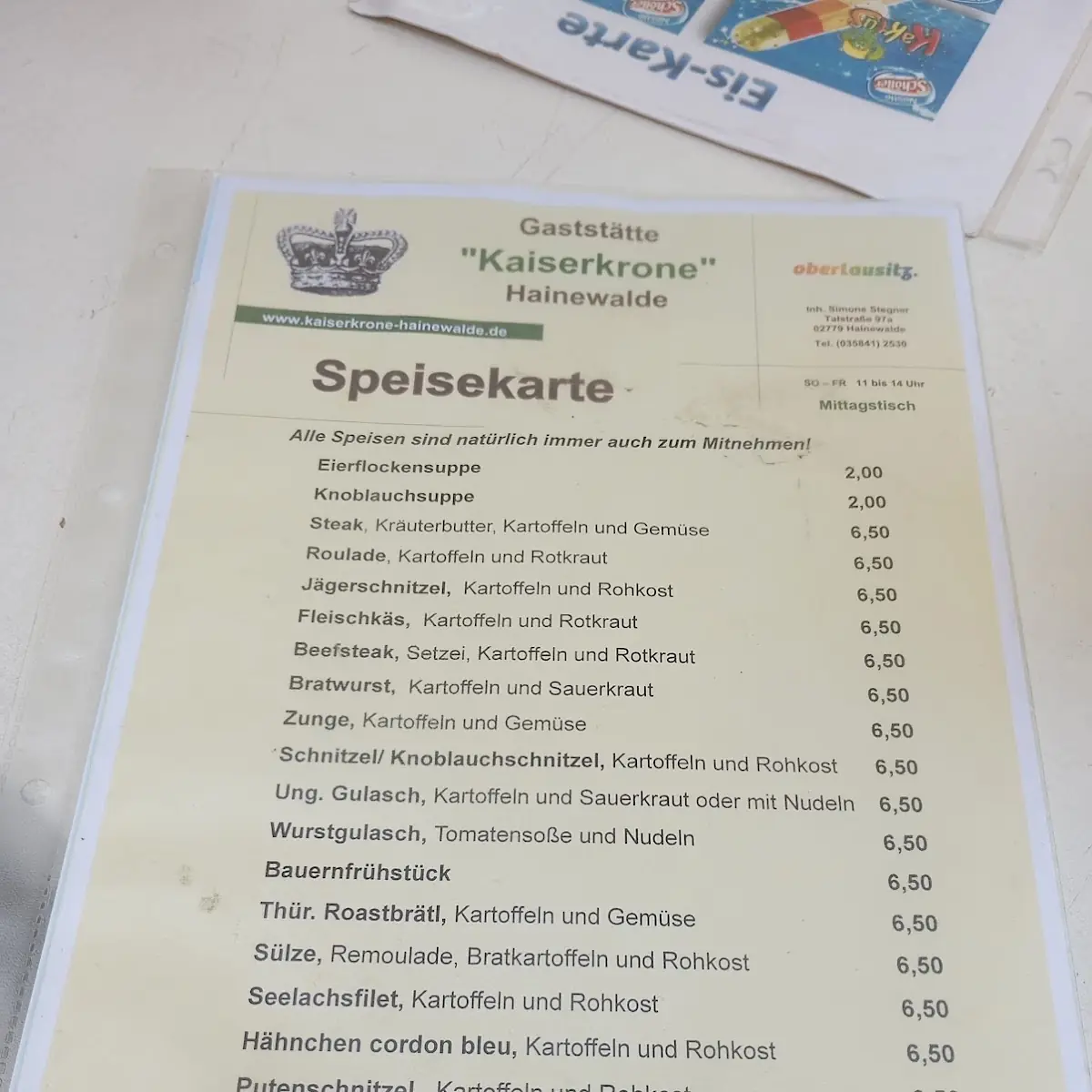 Speisekarte photo 1