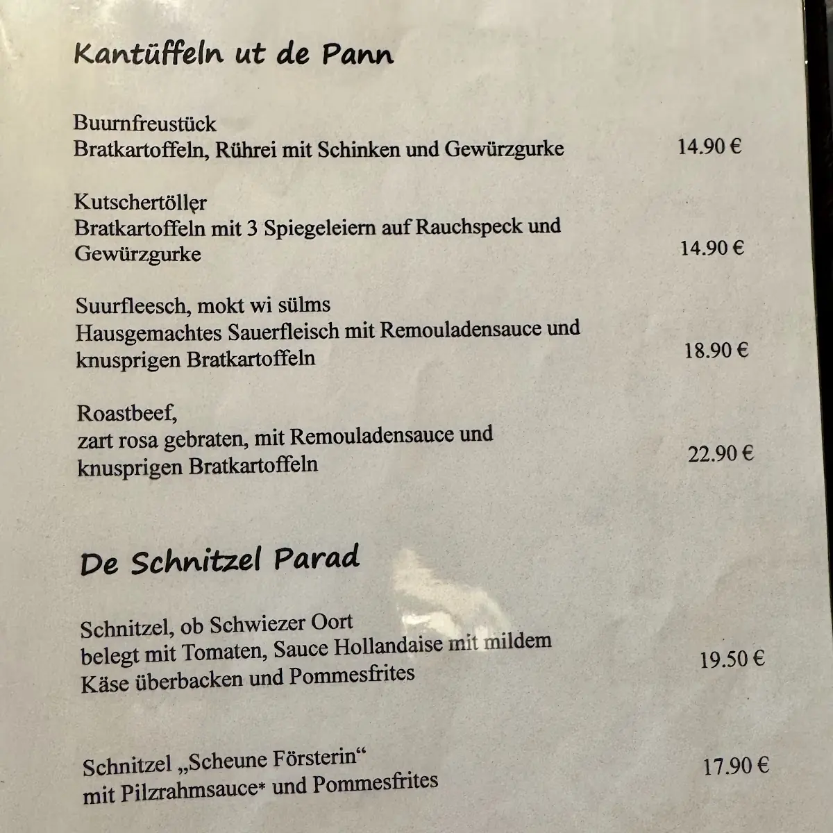 Speisekarte photo 1