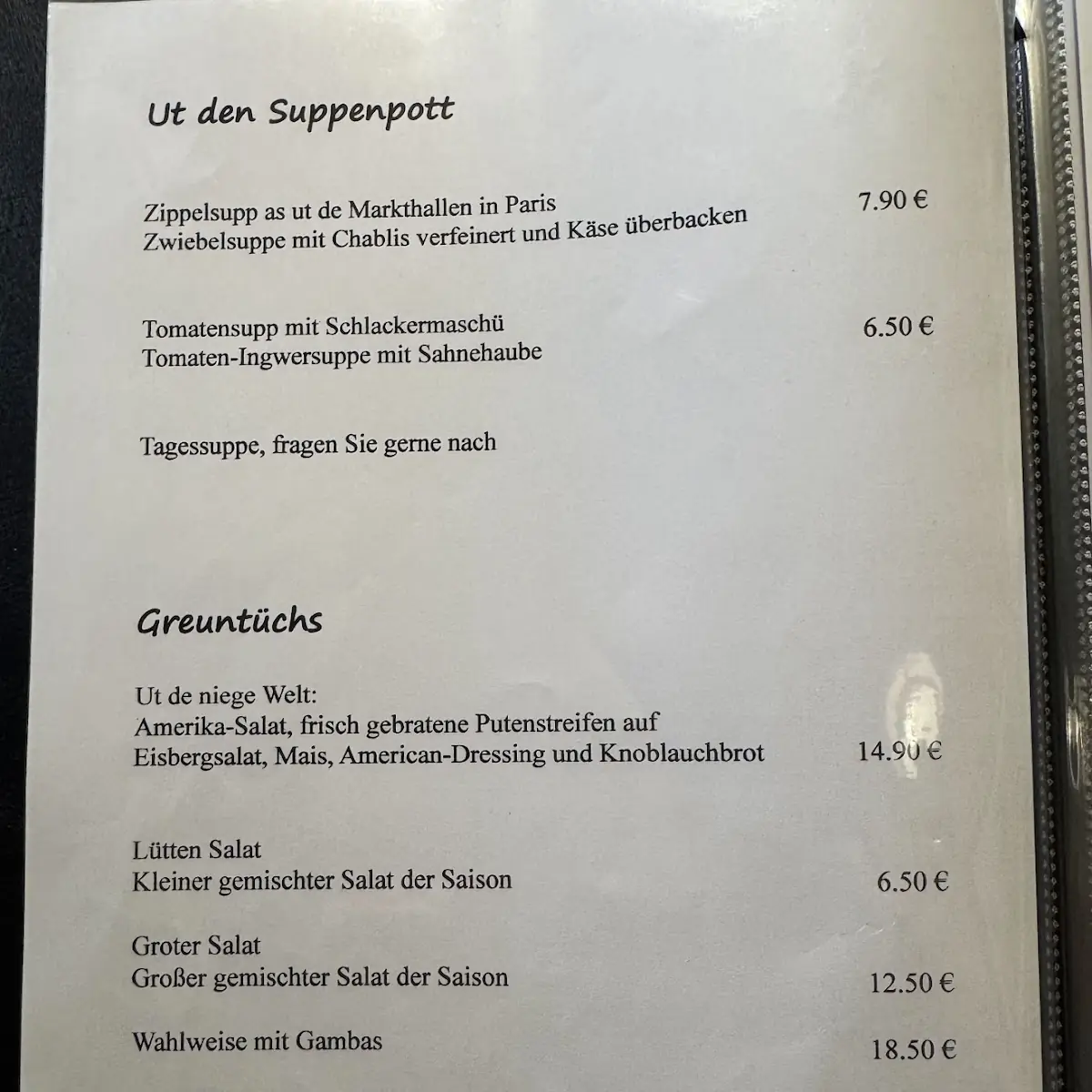 Speisekarte photo 2