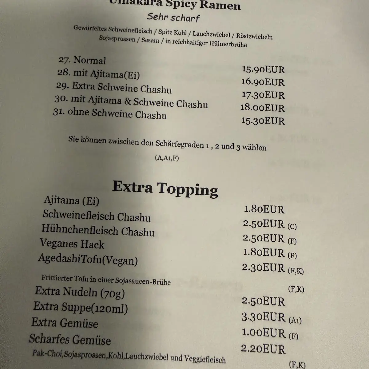 Speisekarte photo 1