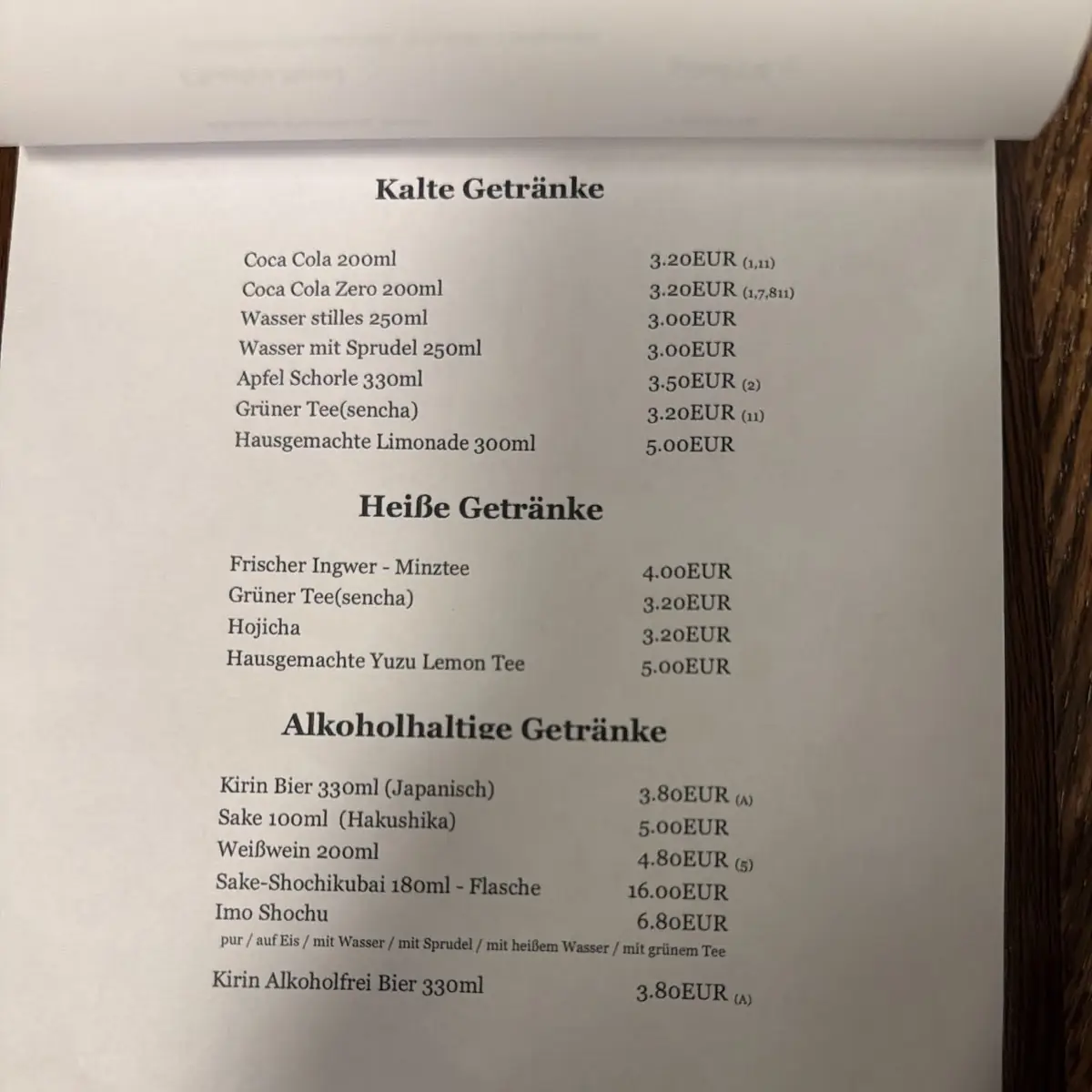 Speisekarte photo 9