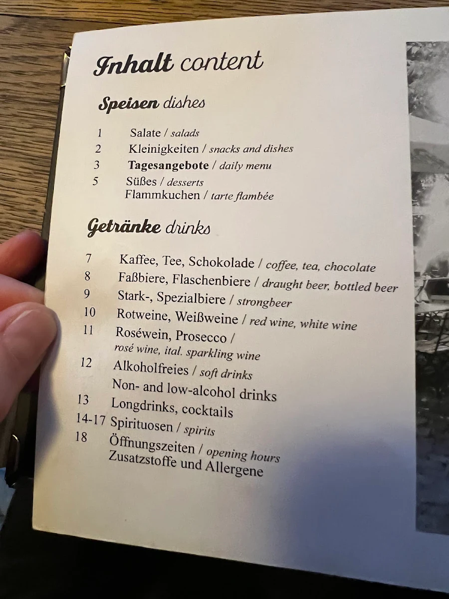 Speisekarte, Bottoms Up