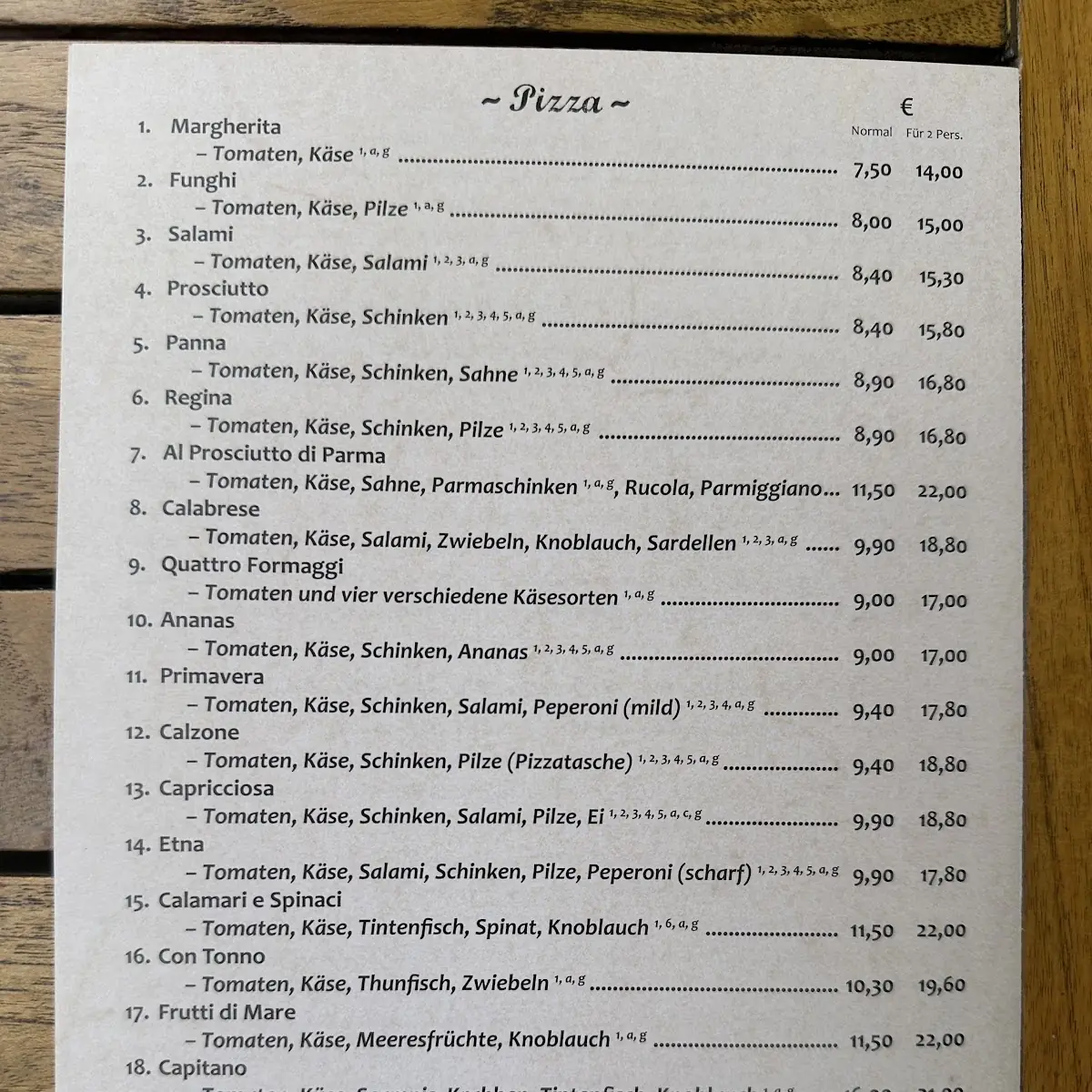 Speisekarte photo 1