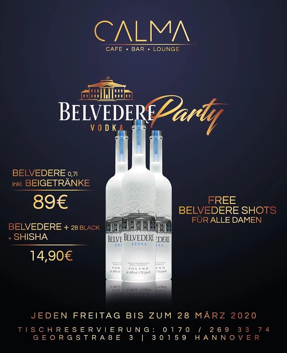 Speisekarte, CALMA - Bar & Lounge Hannover