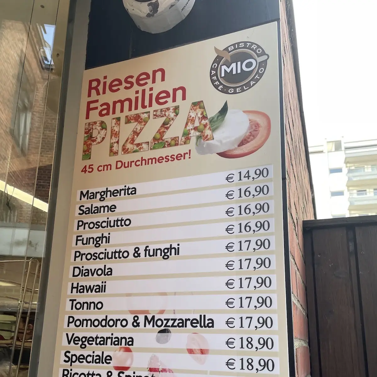 Speisekarte, MIO Bistro Caffé Gelato Sylt
