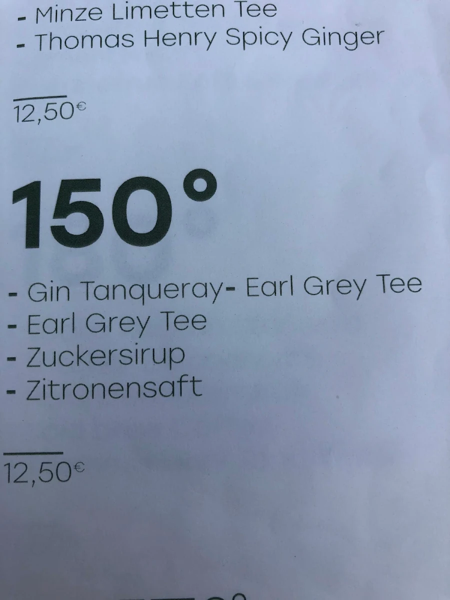 Speisekarte, Bar 260°