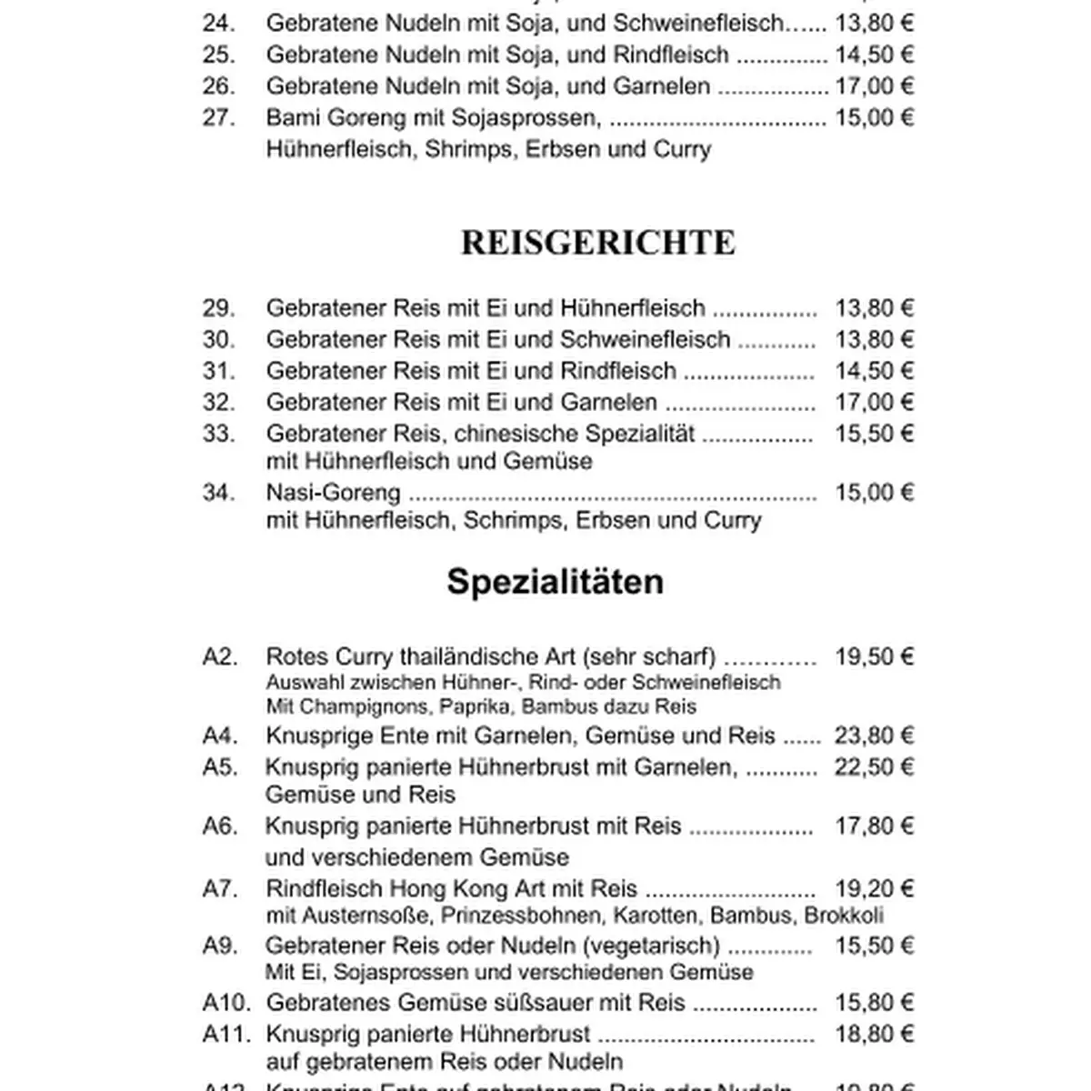 Speisekarte photo 1