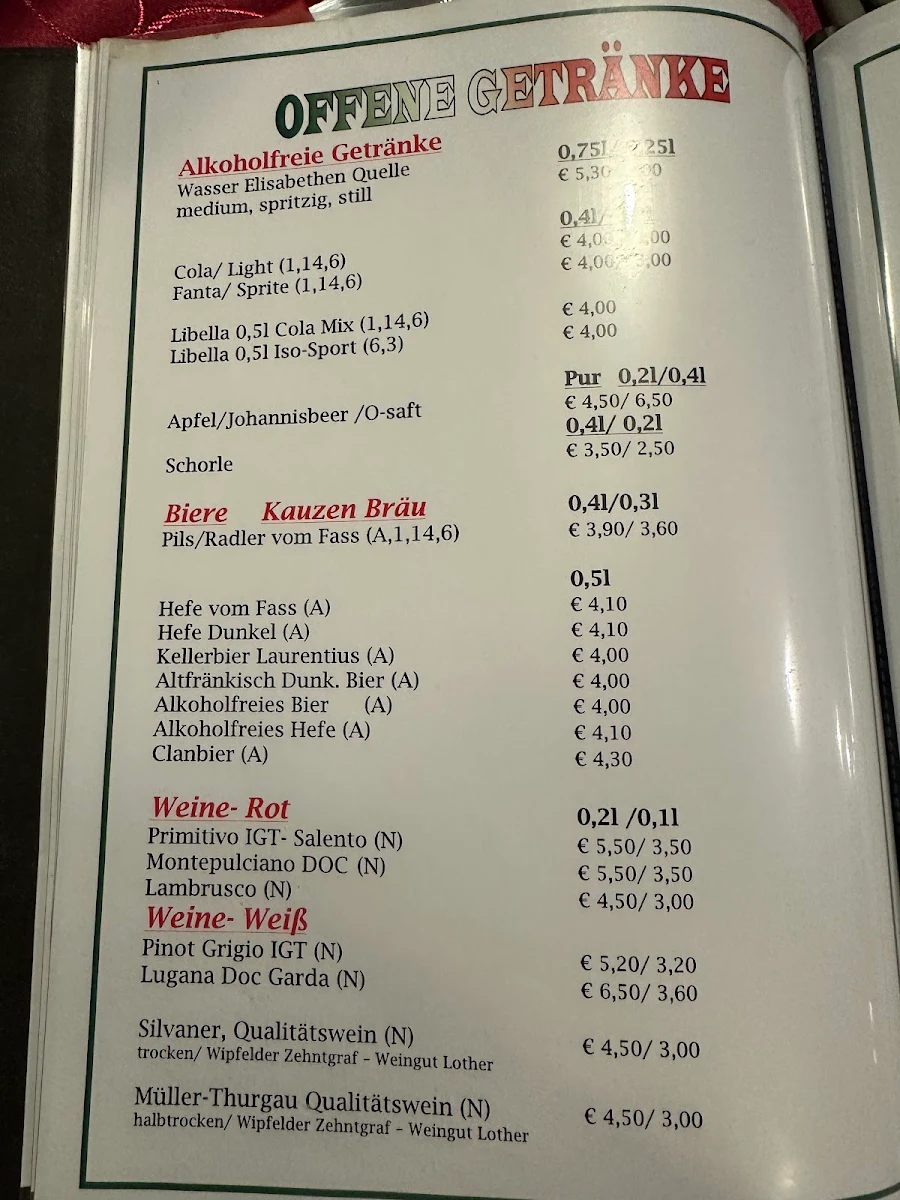 Speisekarte photo 2