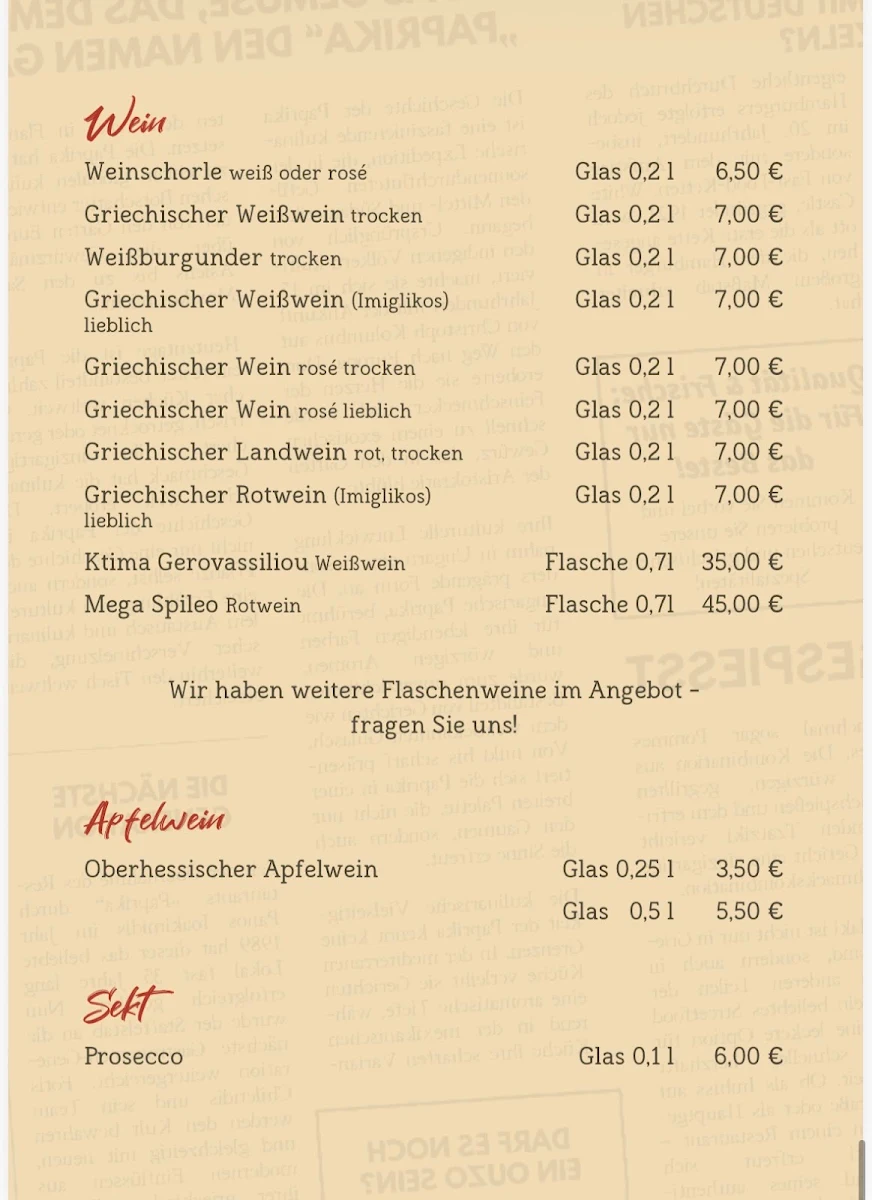 Speisekarte photo 1