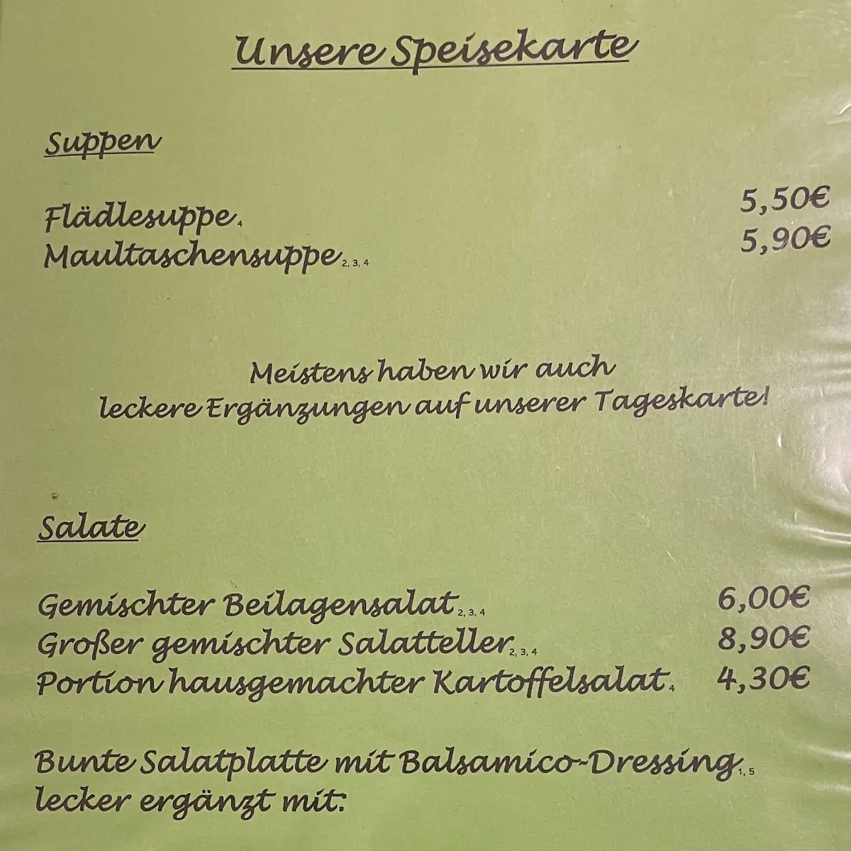 Speisekarte photo 2