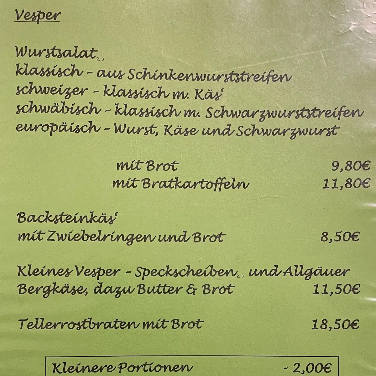 Speisekarte photo 3