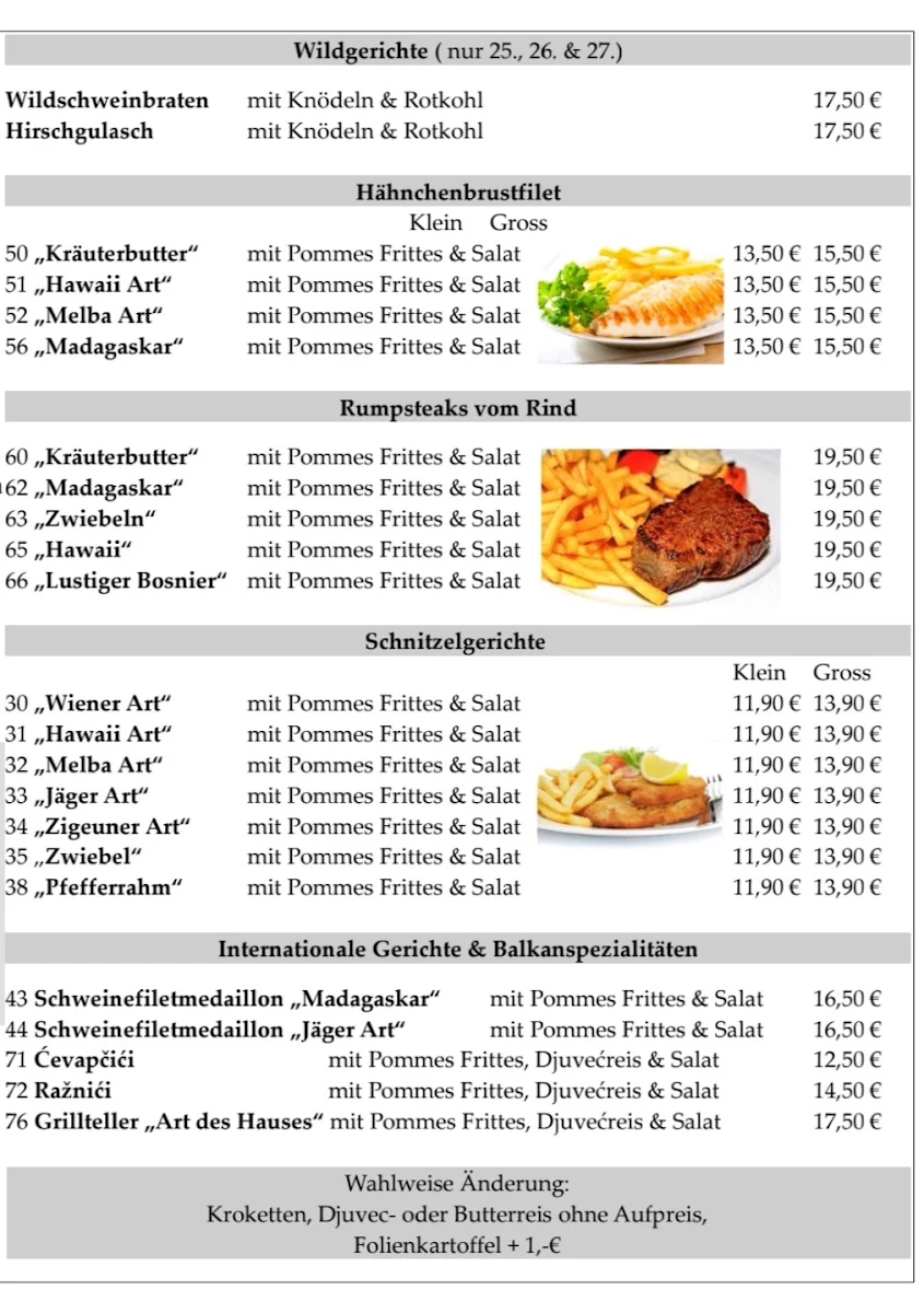 Speisekarte photo 1