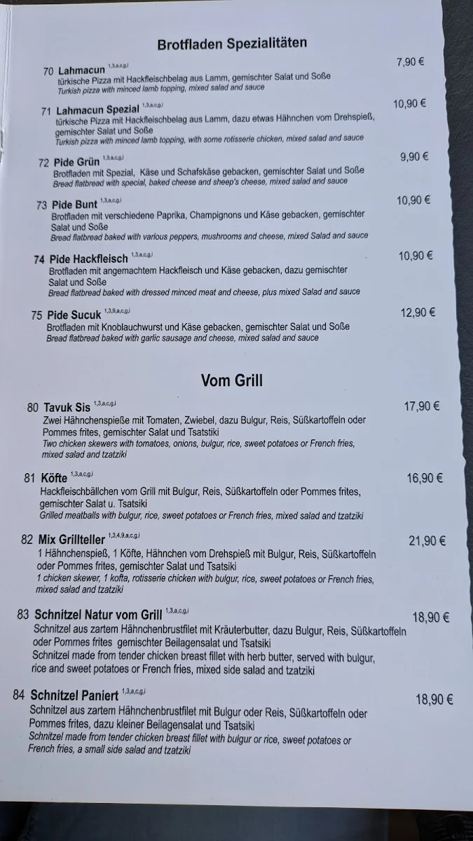 Speisekarte photo 2
