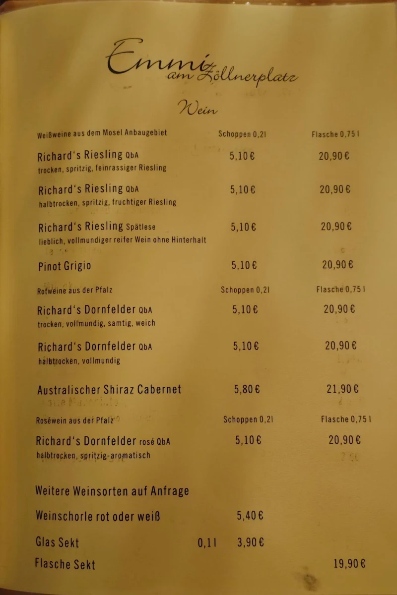 Speisekarte photo 1