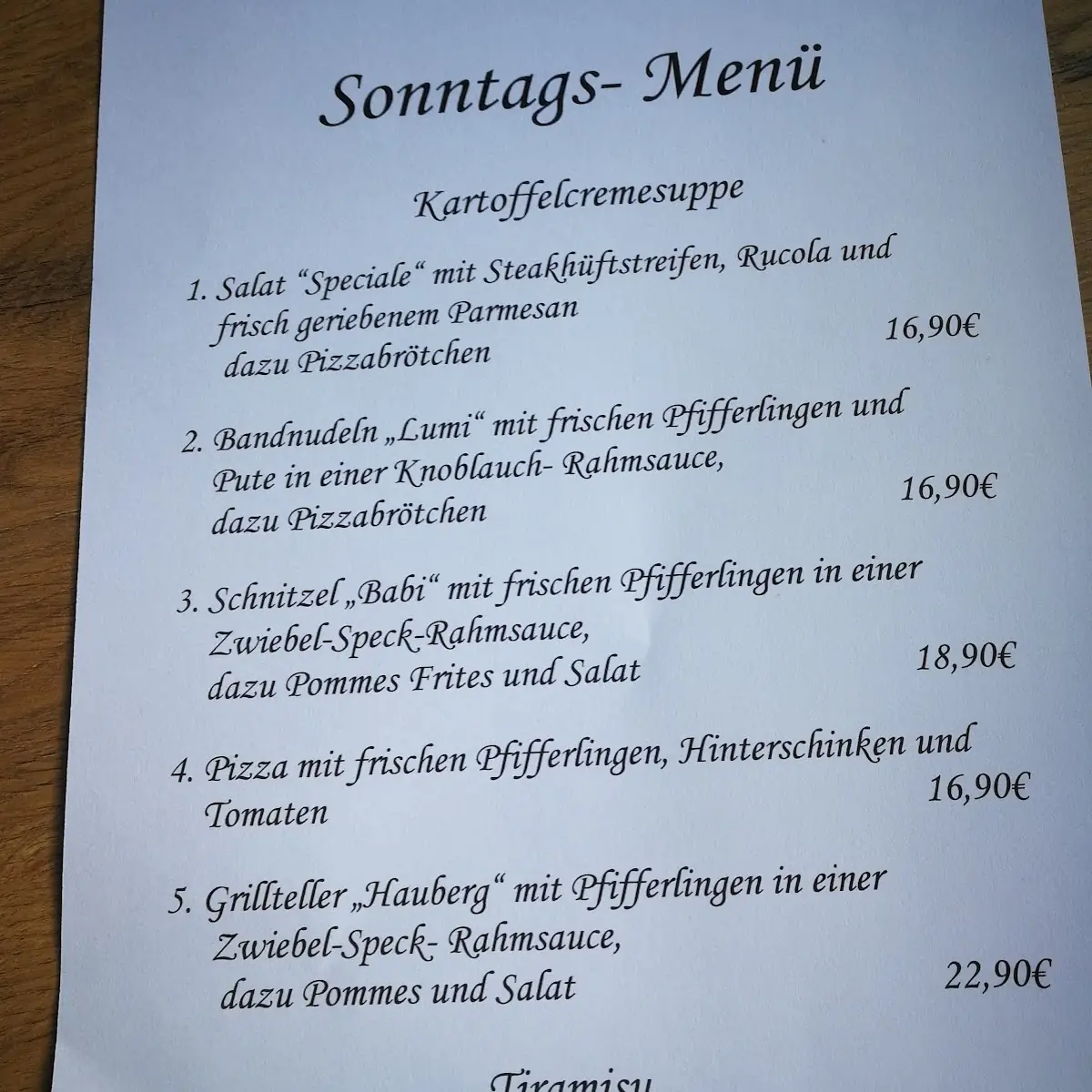 Speisekarte photo 3