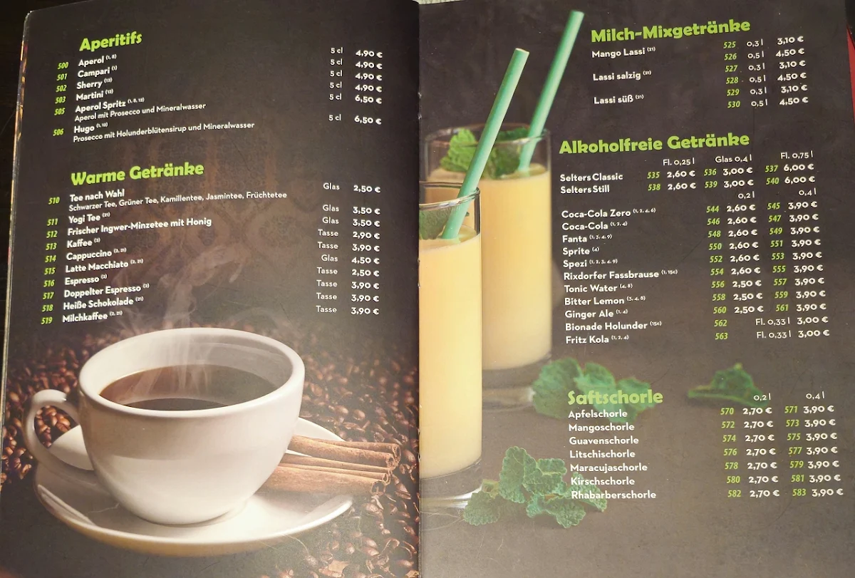 Speisekarte, Mowgli’s kitchen (Bad Lausick)