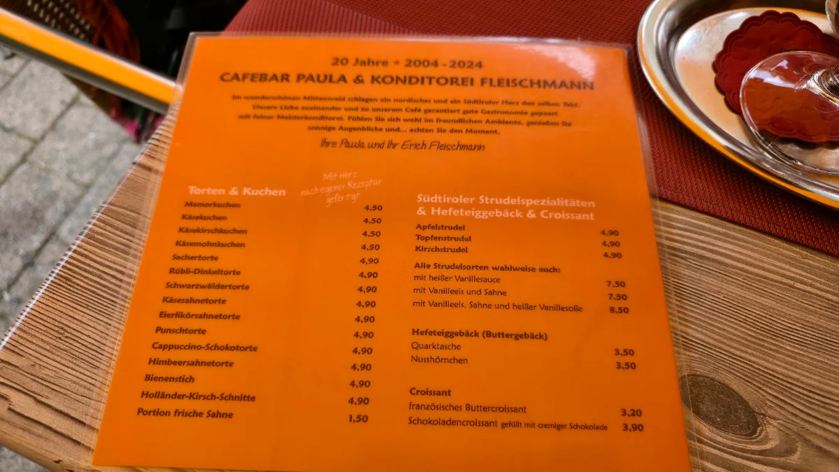 Speisekarte photo 1