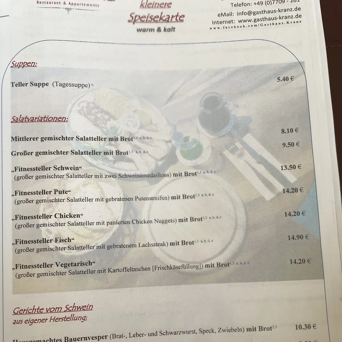 Speisekarte photo 1