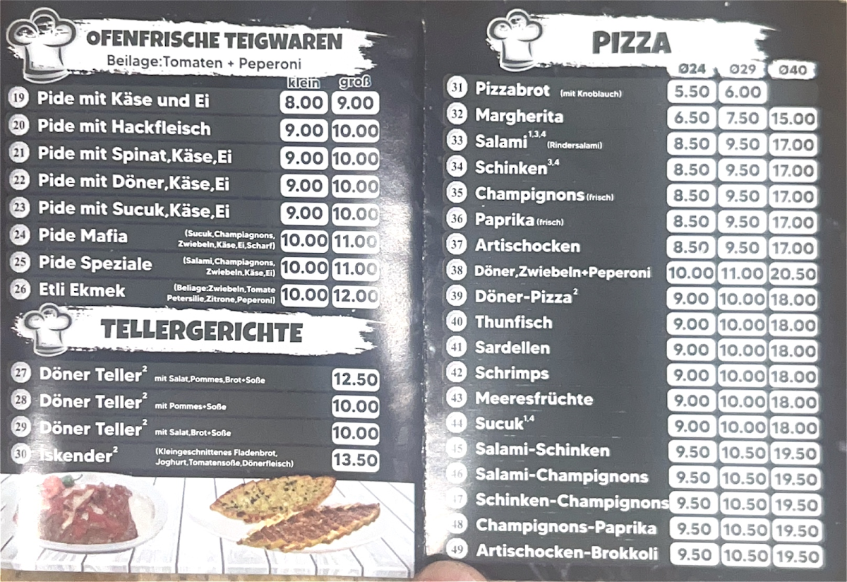 Speisekarte photo 2