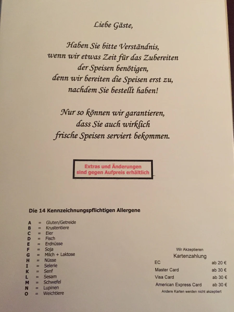 Speisekarte photo 6