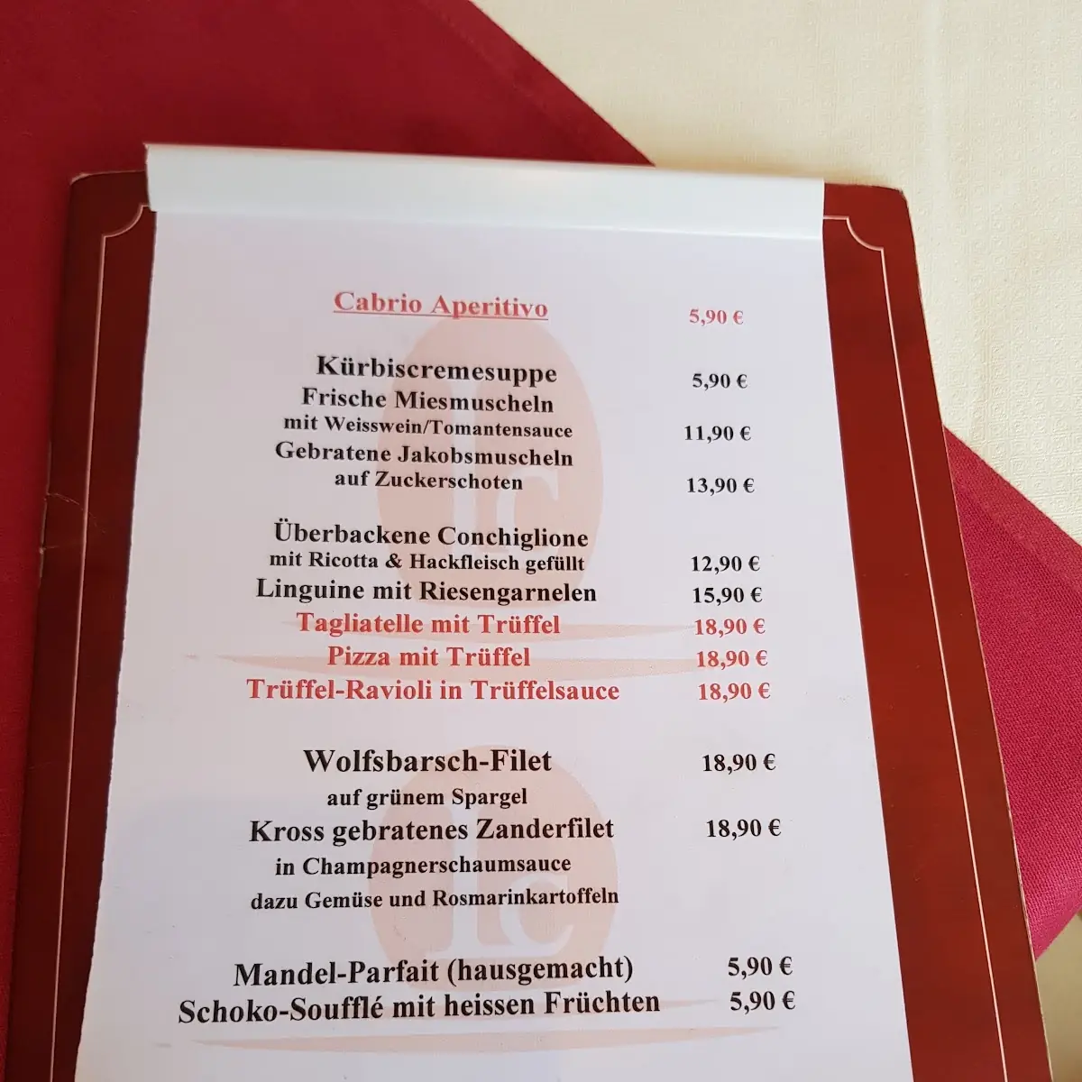 Speisekarte photo 5