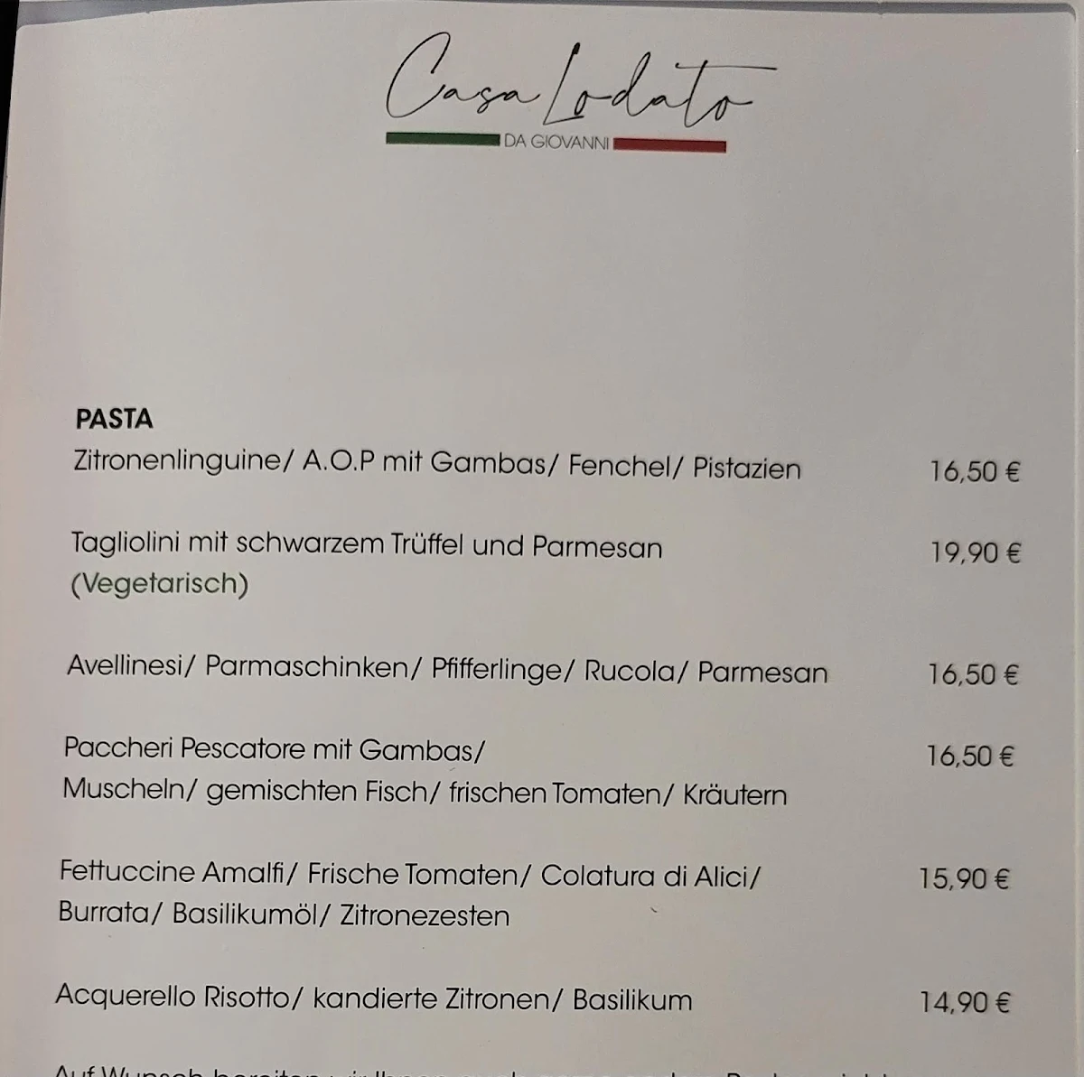 Speisekarte photo 10