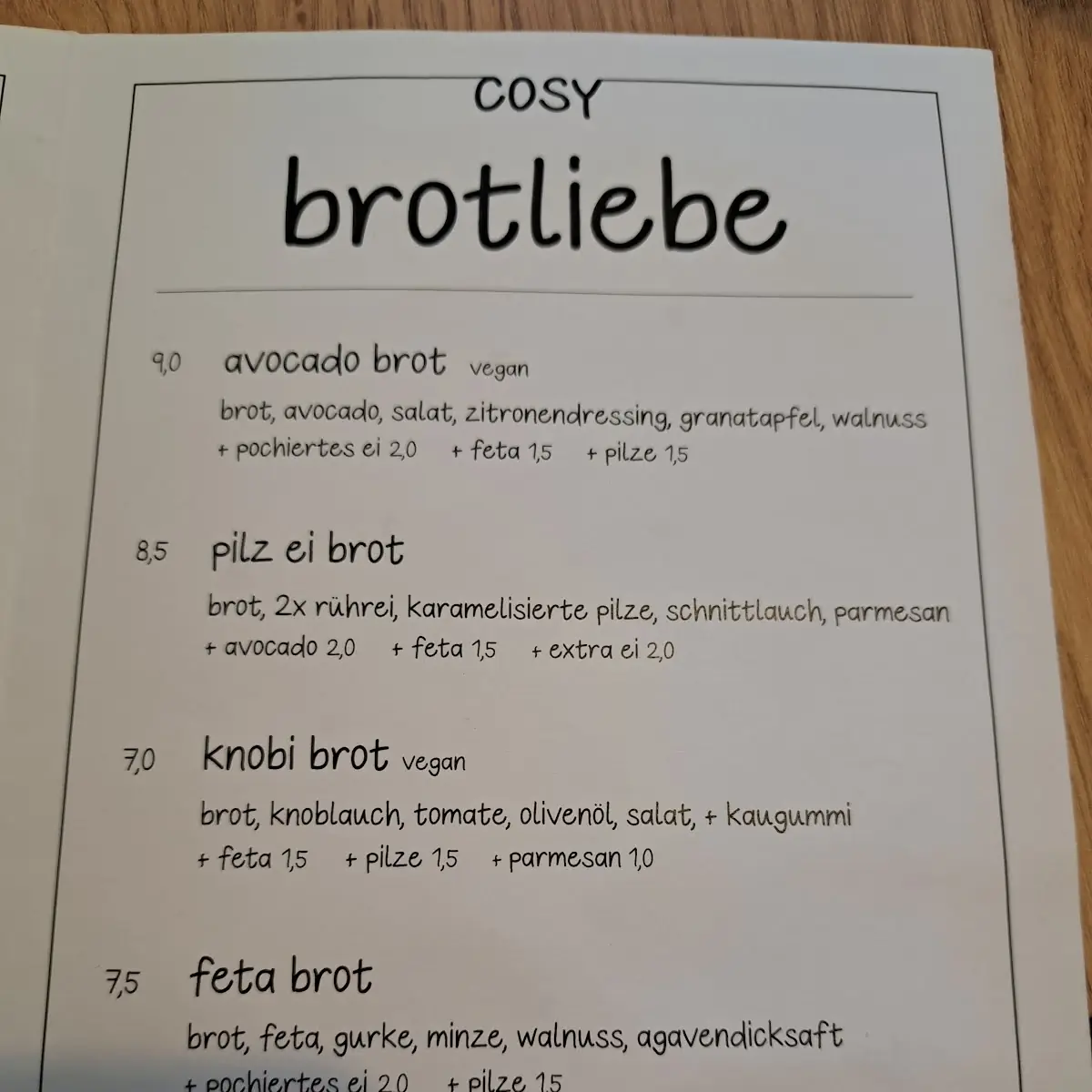 Speisekarte photo 3
