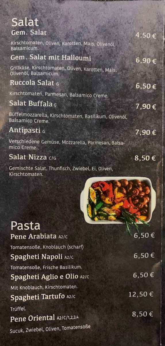 Speisekarte, Arriva Pizzeria Rosenheim