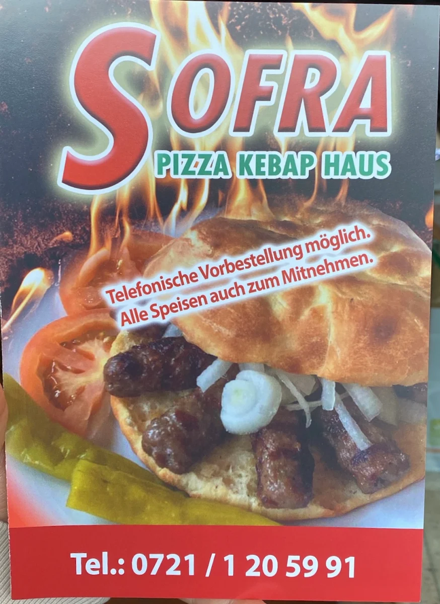 Speisekarte, Sofra Restaurant