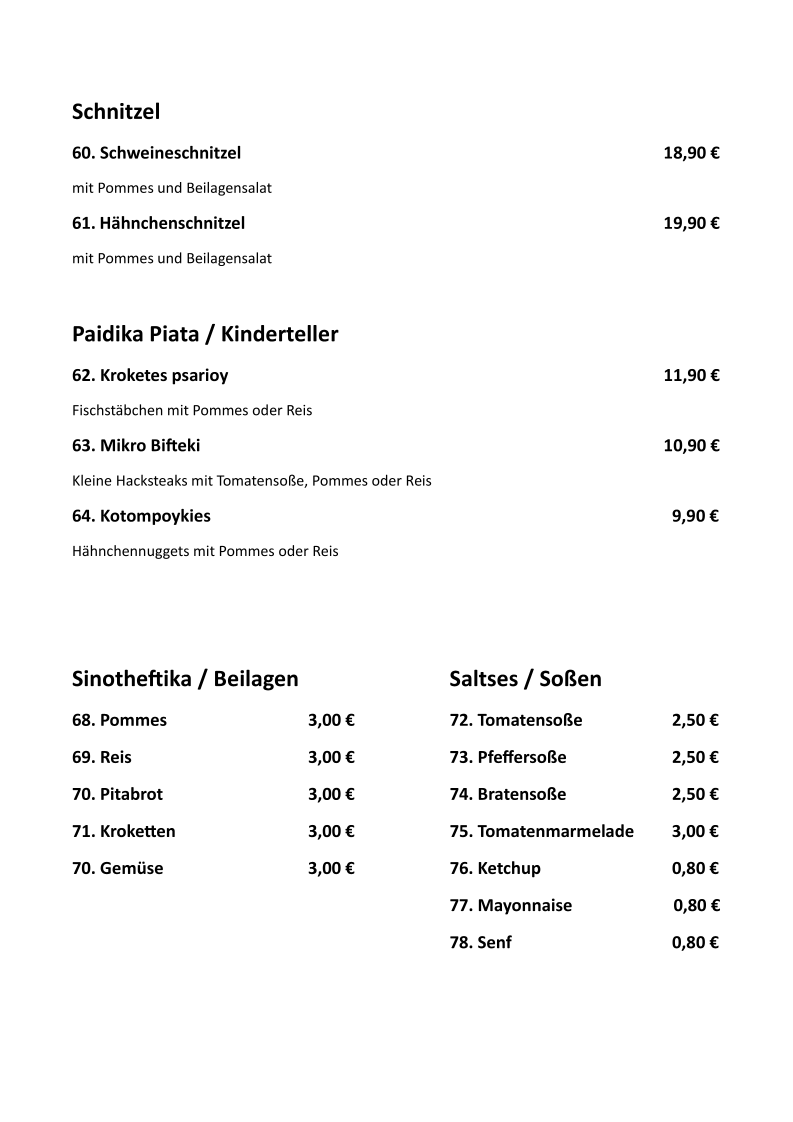 Speisekarte photo 3