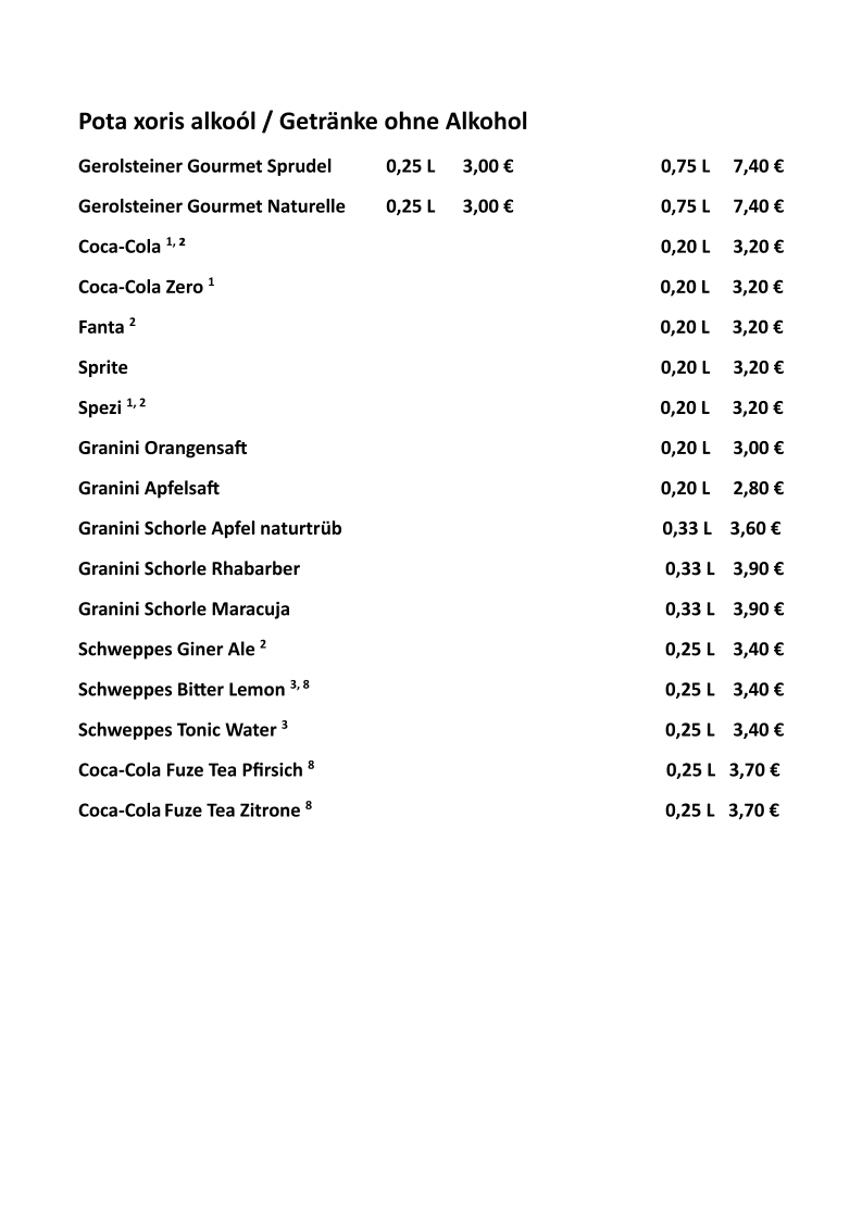 Speisekarte photo 5