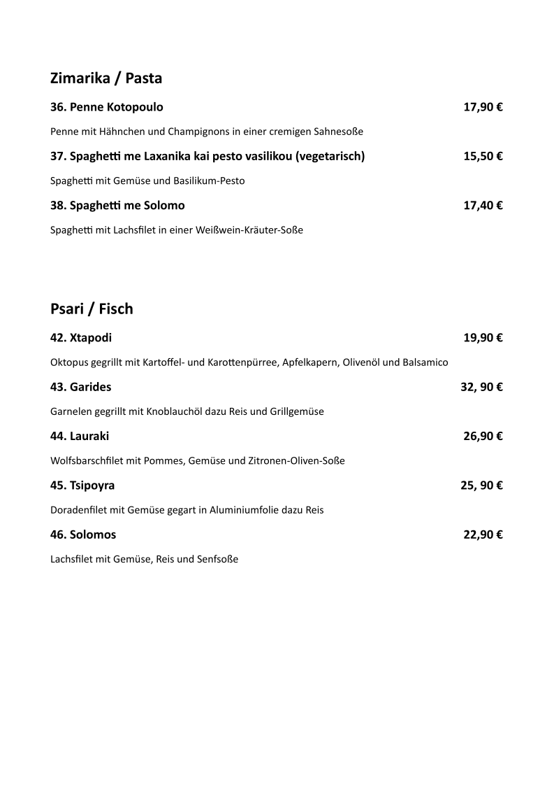 Speisekarte photo 6