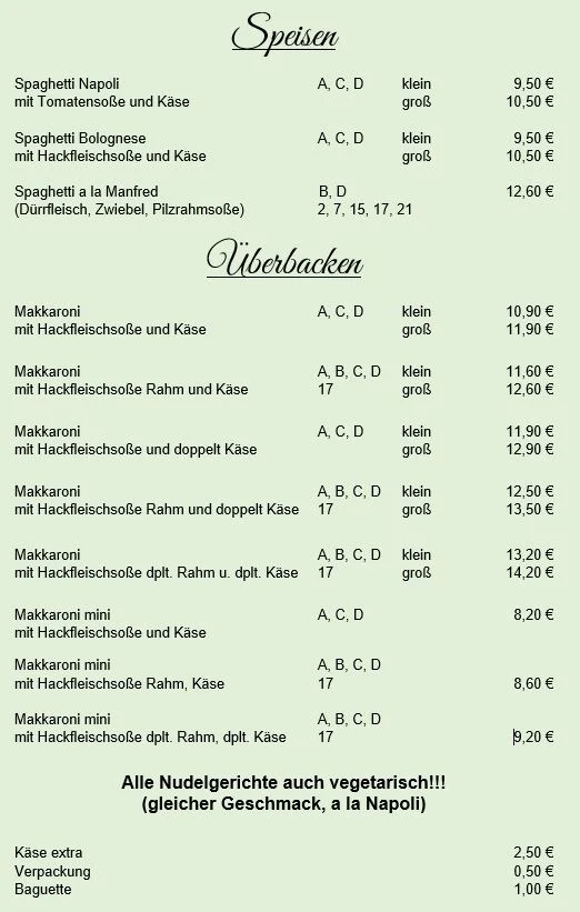 Speisekarte photo 1
