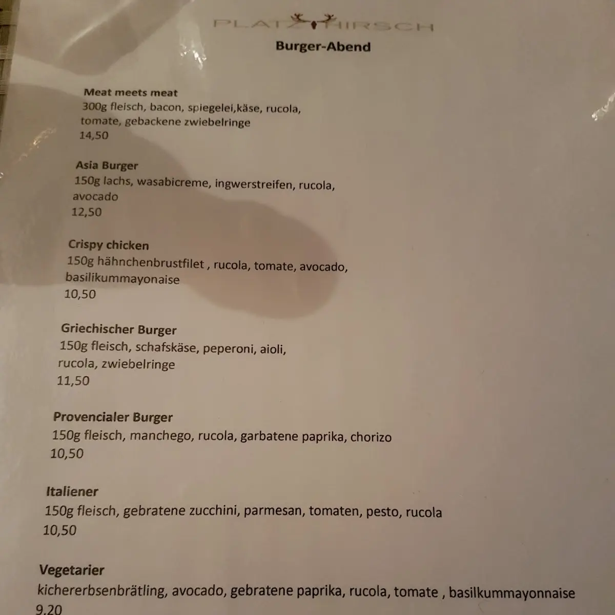 Speisekarte photo 3