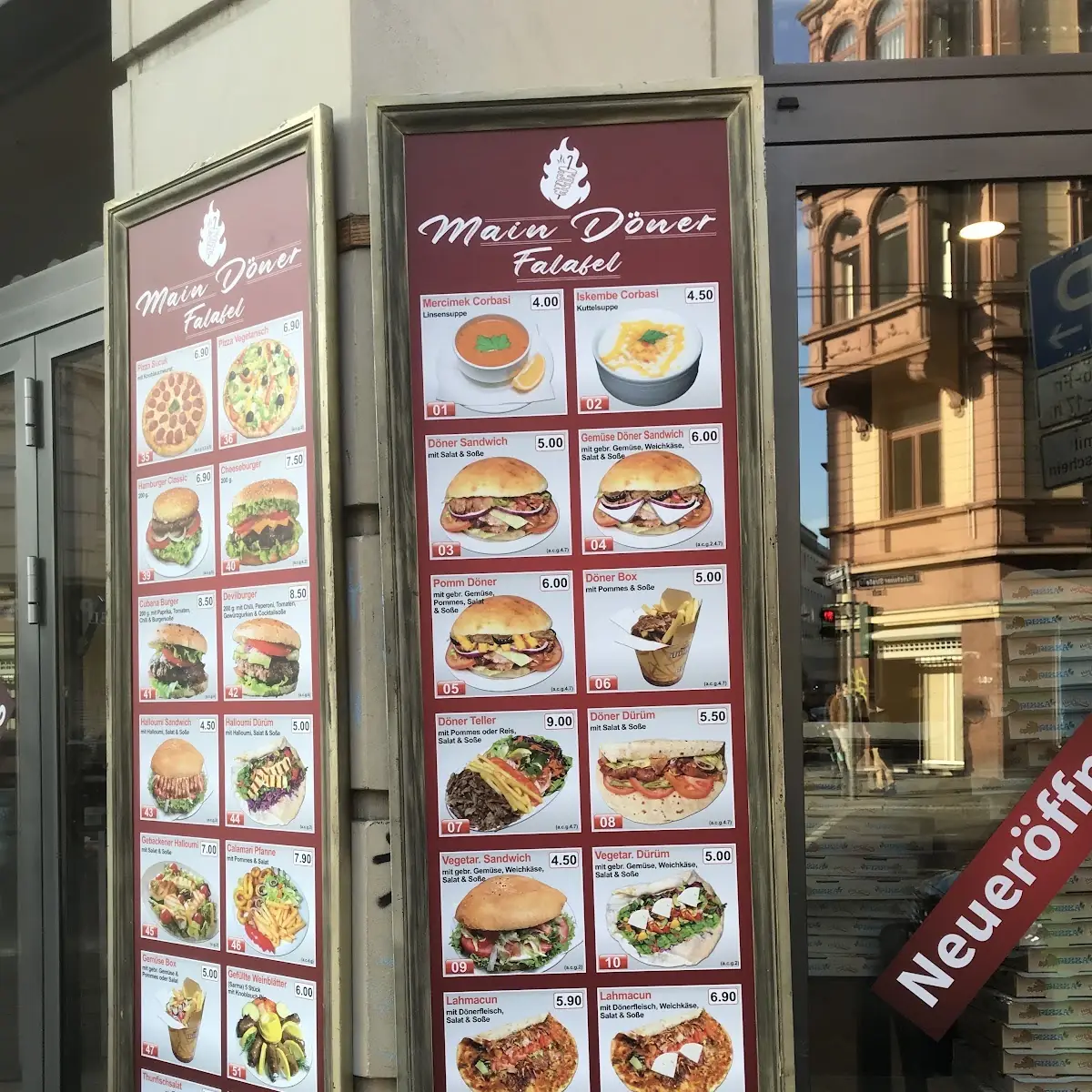 Speisekarte, Main Döner & Falafel