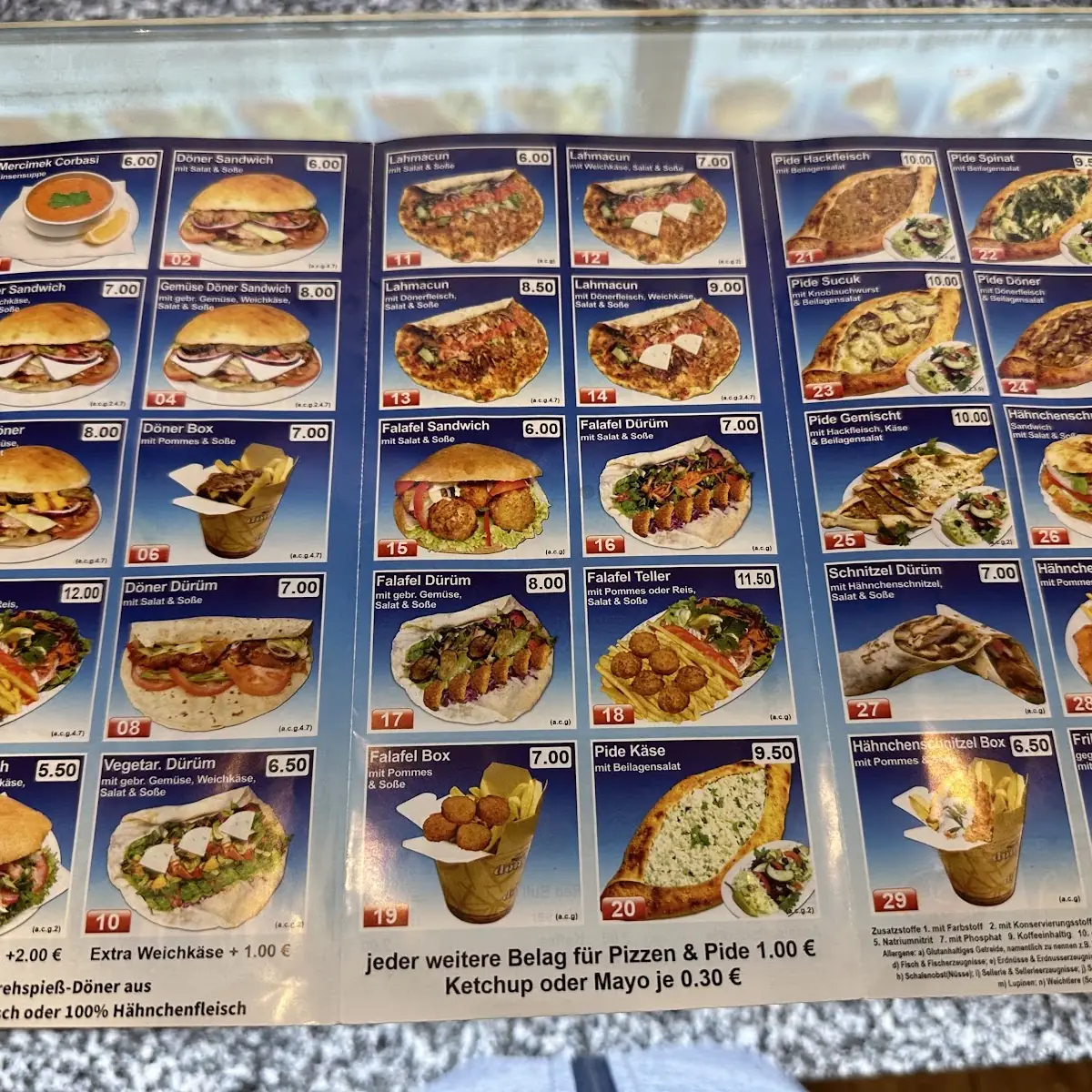 Speisekarte, Main Döner & Falafel