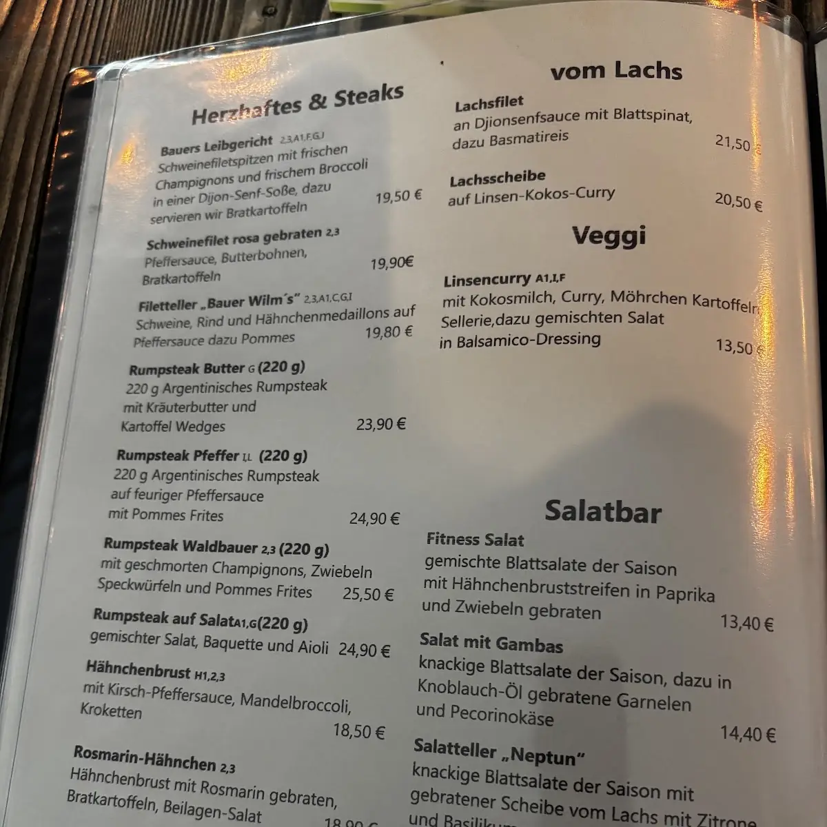 Speisekarte photo 2