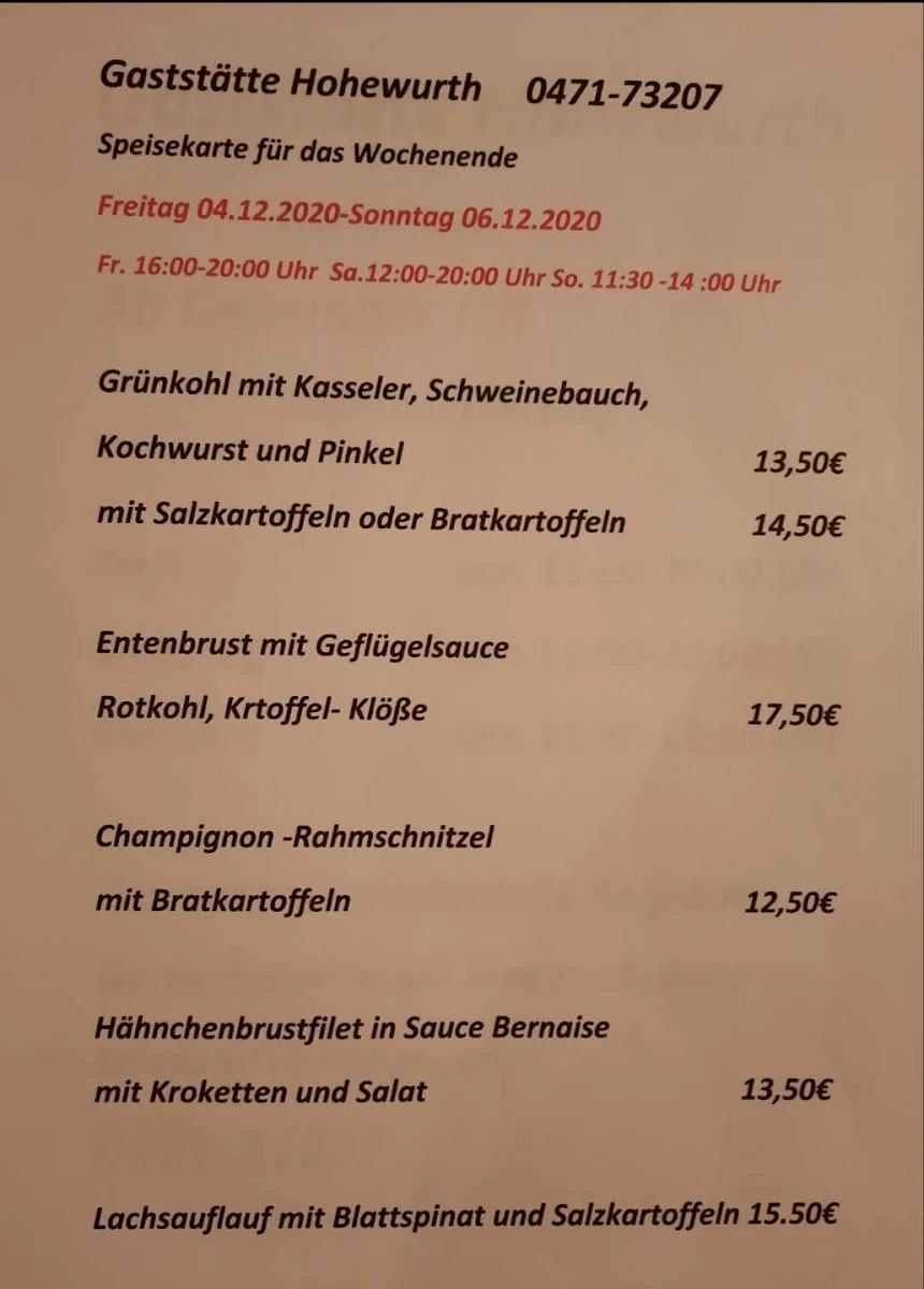 Speisekarte photo 1