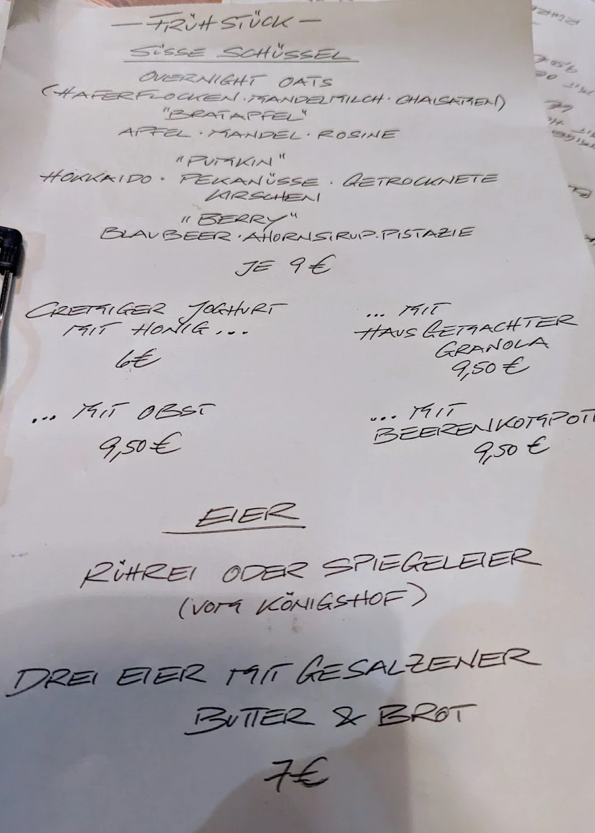 Speisekarte, Altes Brauhaus Bielefeld