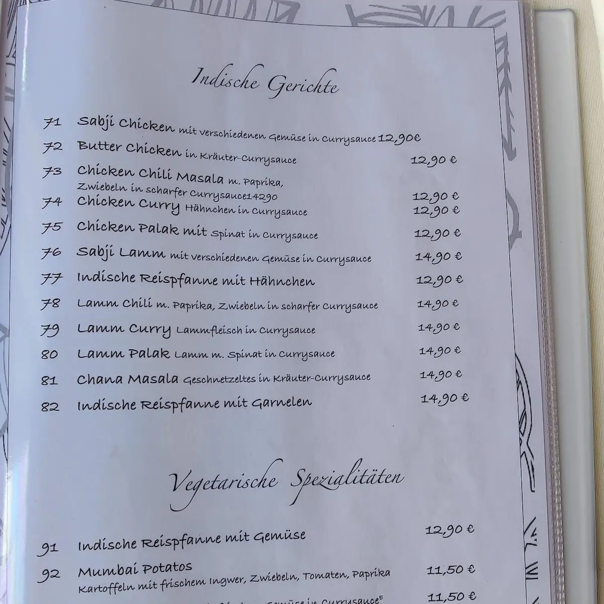 Speisekarte photo 1