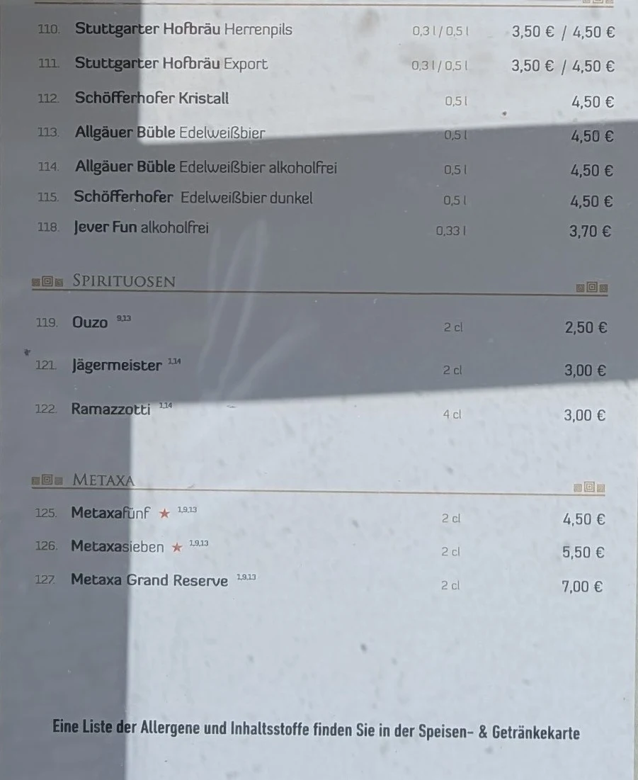 Speisekarte photo 6