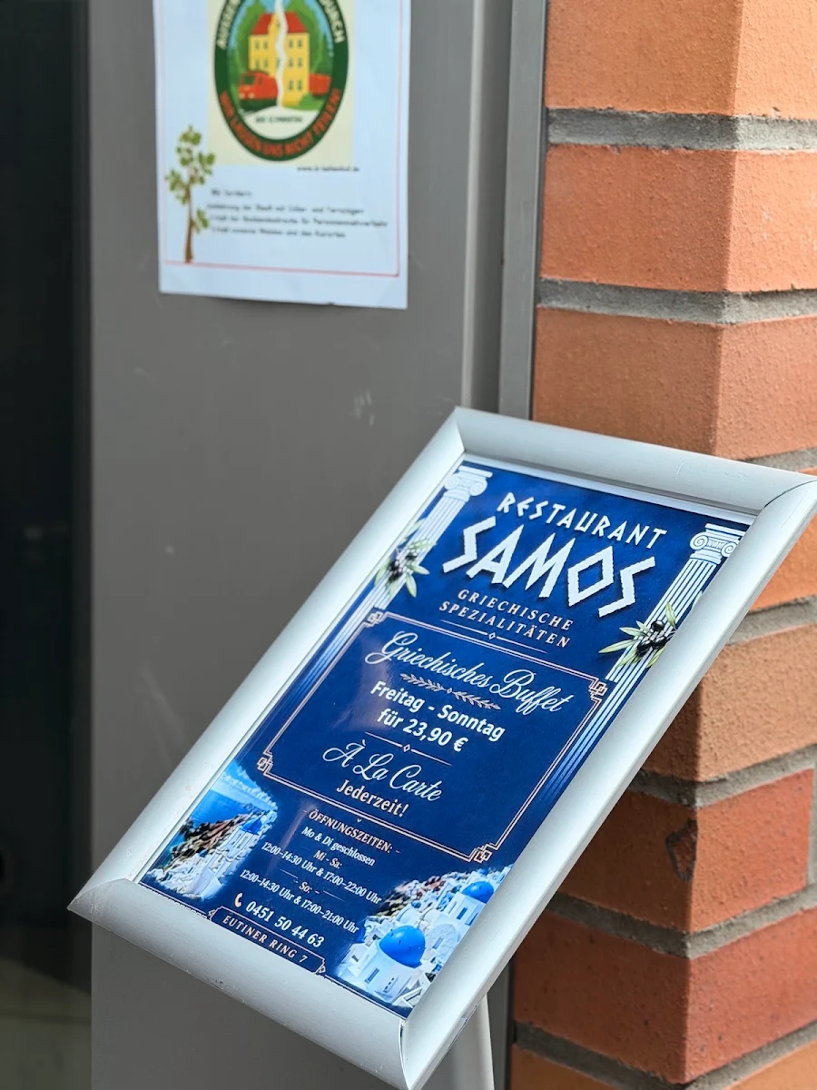 Speisekarte, Restaurant Samos