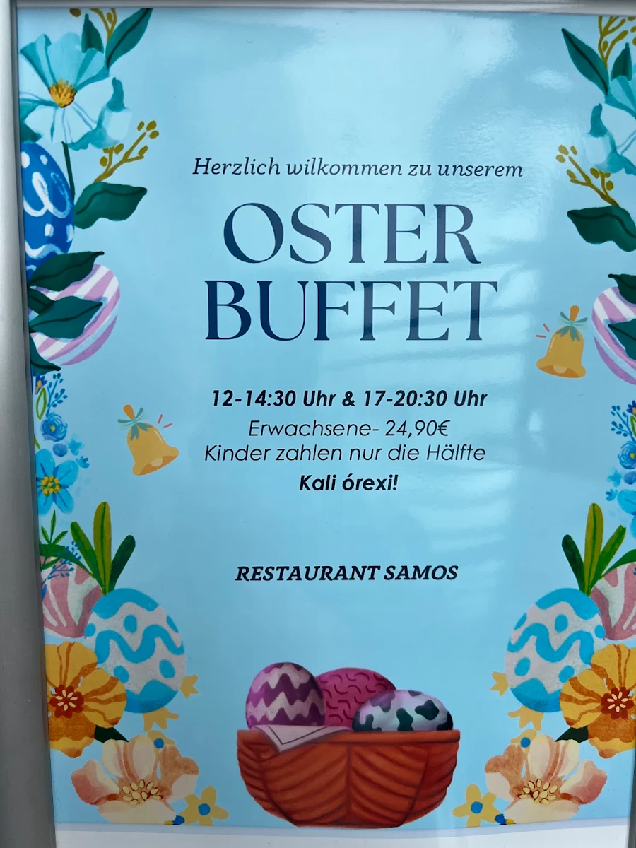 Speisekarte, Restaurant Samos