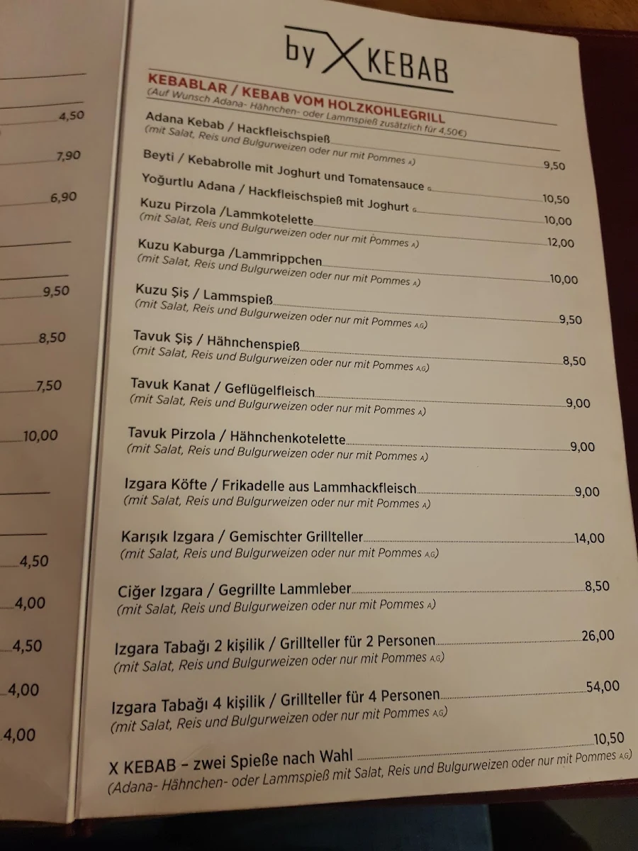 Speisekarte, by X KEBAB