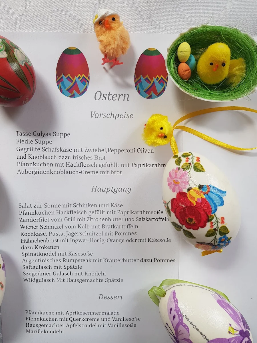 Speisekarte, Zur Sonne