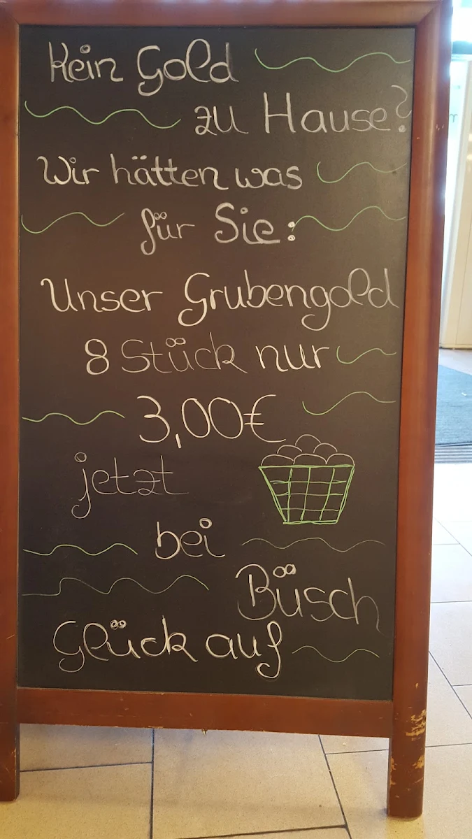 Speisekarte, Bäckerei Büsch